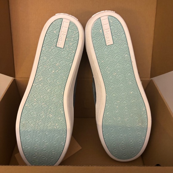 LL‎ Bean Women's Size 11 Slate Blue Eco Bay Leather Slip Ons New in Box - Picture 8 of 11